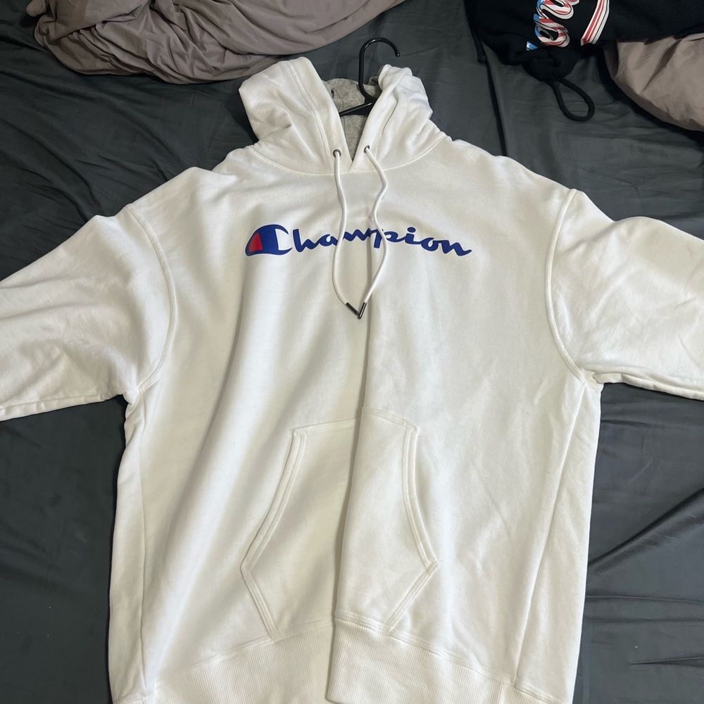 White Champion Hoodie, never worn, XL